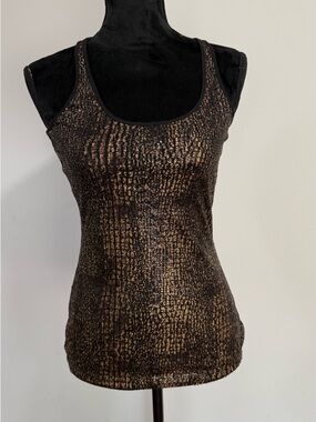 Vintage Wetseal Women’s Metallic Brown Sequin Tank Top